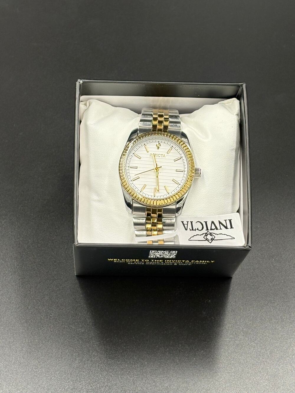 Invicta Celestial Somerset Men’s Watch 36mm Steel Gold White Dial New with Box